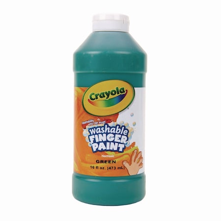 Crayola Washable Fingerpaint, Green, 16 oz Bottle 551316044
